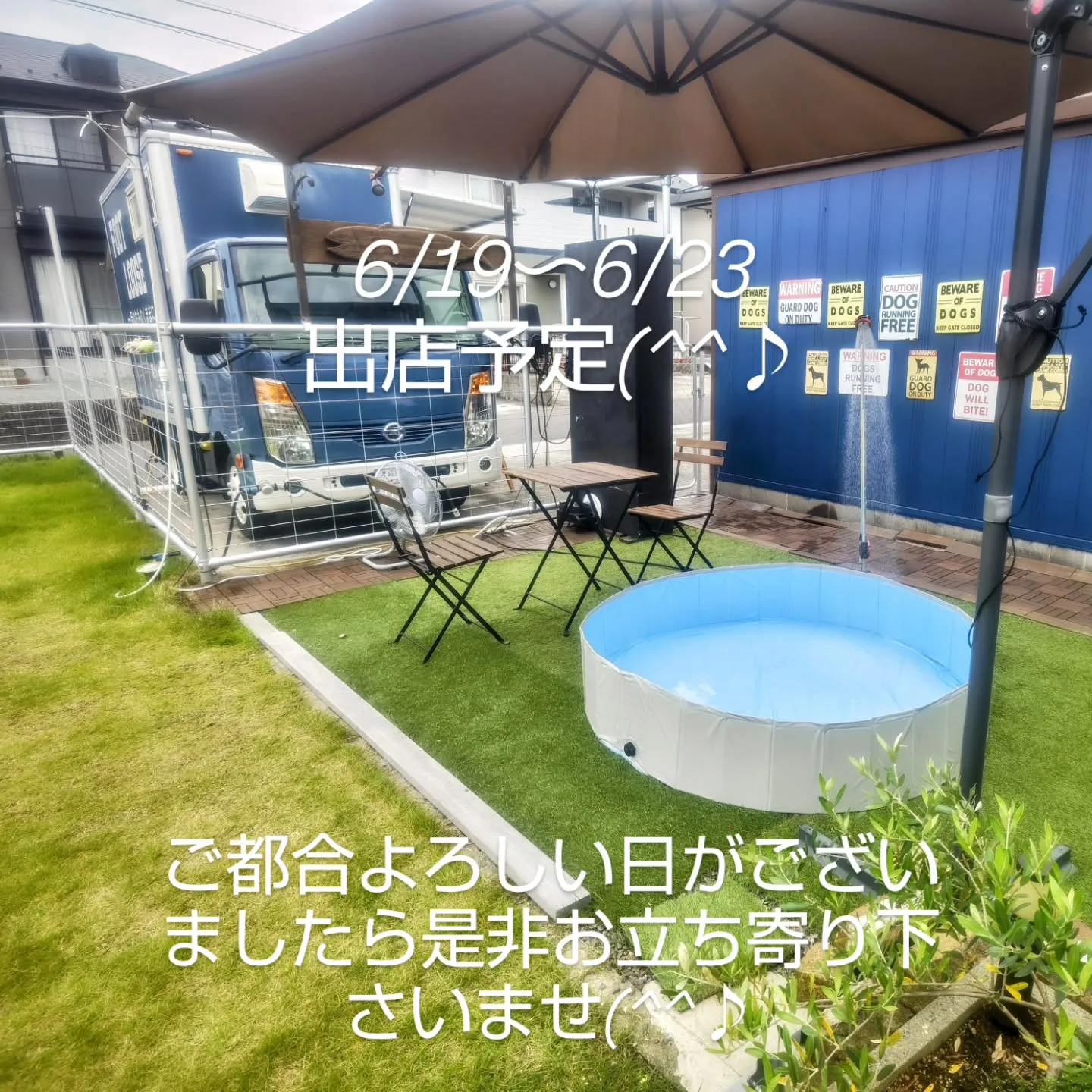 6/19（木）〜6/23（月）の出店予定(^^♪